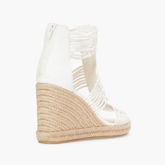JustFab Shoes - WHITE WEDGES - 7.5